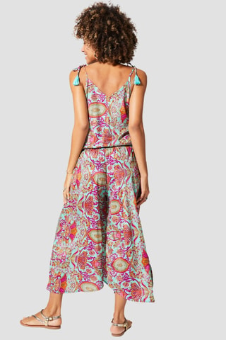 Jumpsuit - Goudkleurig en turquoise