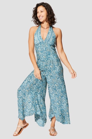 Jumpsuit - Beige en grijs