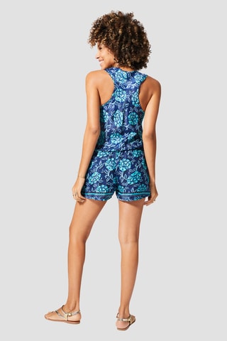 Playsuit - Goudkleurig en marineblauw