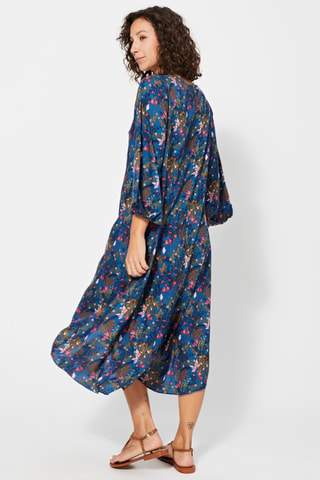 Lange Jurk - Blauw en groen