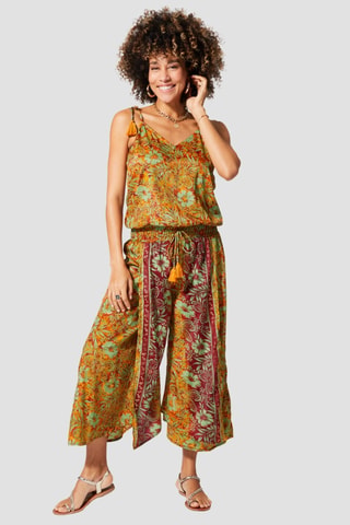 Jumpsuit - Goudkleurig en oranje