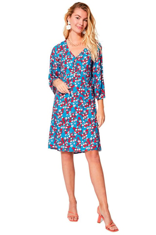 Korte Jurk - Rood en blauw
