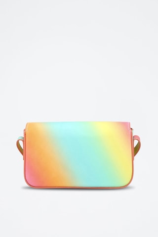 Sac bandoulière en cuir - Rose et bleu clair
