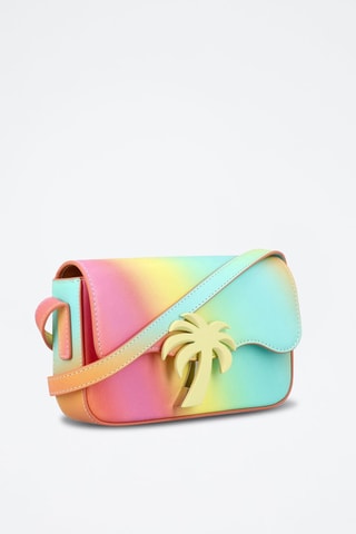 Sac bandoulière en cuir - Rose et bleu clair