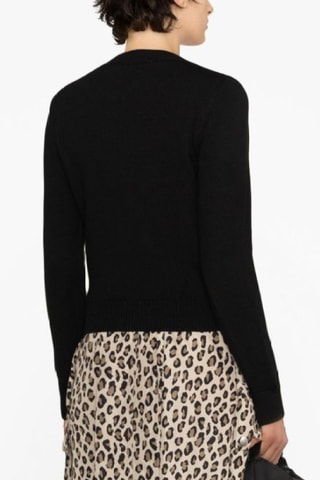 Pull slim en mérinos et cachemire - Noir