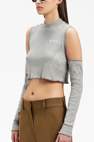 Crop top - Gris clair chiné