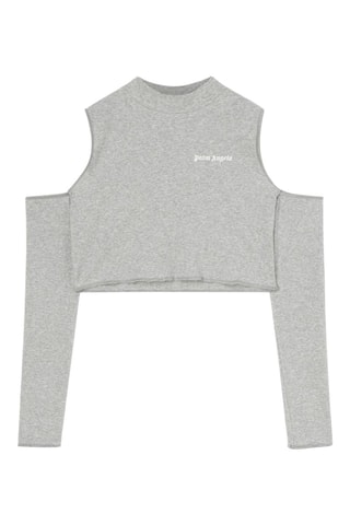 Crop top - Gris clair chiné