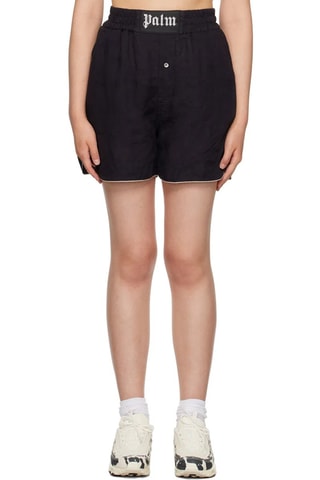 Short en lin - Noir