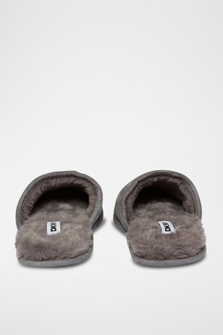 Pantofole in pelle - Grigio