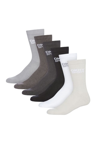 6 paia di calze - Grigio, nero e bianco