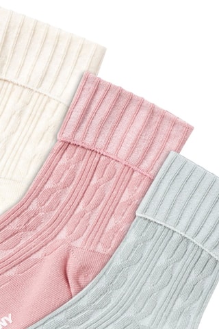 3 paia di calze - Rosa e bianco