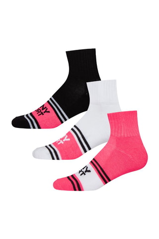 3 paia di calze - Rosa, bianco e nero