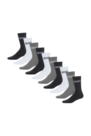 10 paia di calze - Bianco, grigio e nero