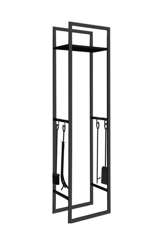 Suporte de lenha vertical e acessórios - 45 x 170 x 30 cm