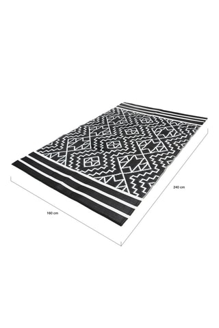 Tapete de exterior - 160 x 240 cm - Preto
