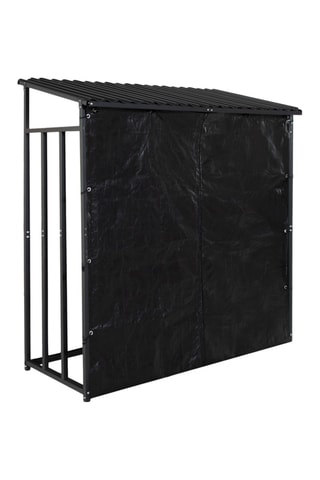 Abrigo para lenha com tampa de proteção com fecho zip - 190 x 70 x 185 cm