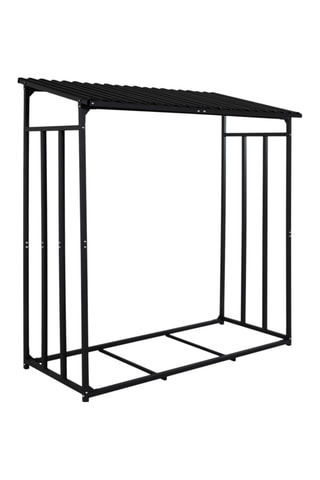 Abrigo para lenha com tampa de proteção com fecho zip - 190 x 70 x 185 cm