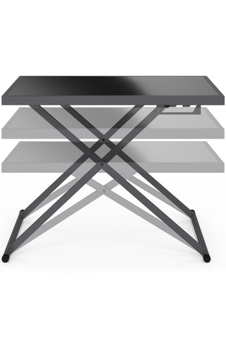 Mesa de jantar elevatória em vidro Oleg - 100 x 60 x 50/64/74,5 cm