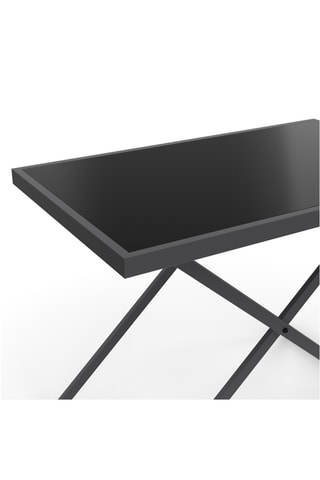 Mesa de jantar elevatória em vidro Oleg - 100 x 60 x 50/64/74,5 cm