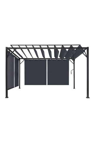 Pérgula lâminas orientáveis com 4 estores integrados - 3 x 4 m