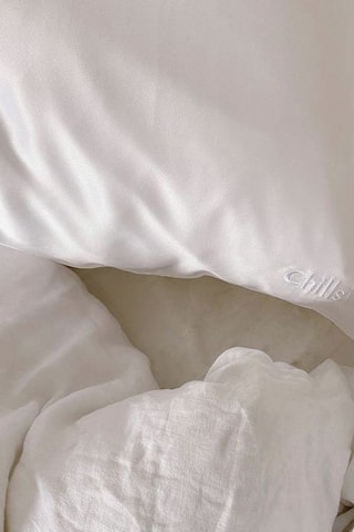Funda de almohada de seda de morera - 50 x 70 cm - Blanco