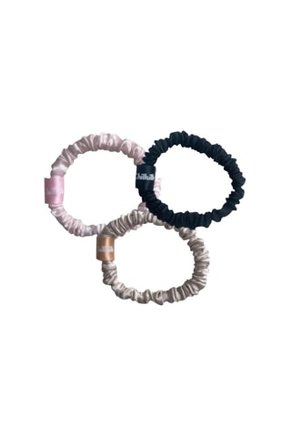 3 coleteros de seda - Negro y beige - Chillsilk