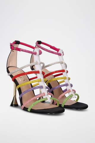Sandales à talons - Multicolore