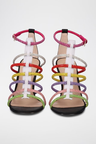 Sandales à talons - Multicolore