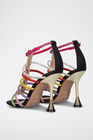 Sandales à talons - Multicolore