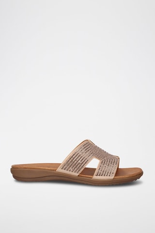 Mules - Marron et rose