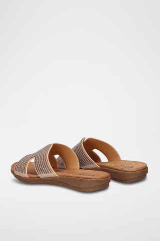 Mules - Marron et rose