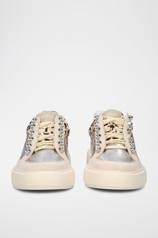 Baskets plateformes en cuir - Beige