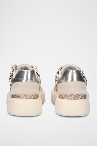 Baskets plateformes en cuir - Beige
