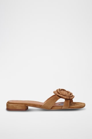 Mules en cuir - Camel
