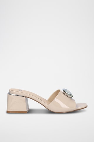 Mules à talons - Écru