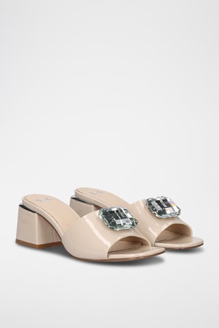 Mules à talons - Écru