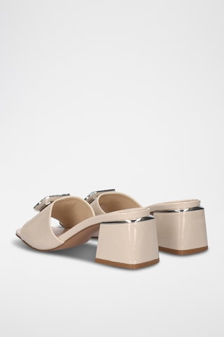 Mules à talons - Écru