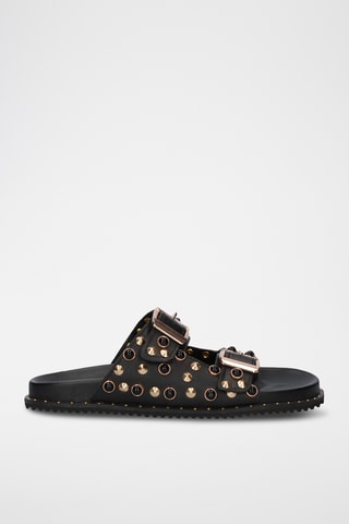 Mules en cuir - Noir