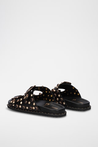 Mules en cuir - Noir