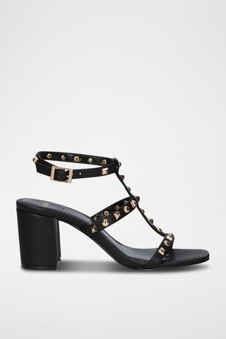 Sandales à talons - Doré et noir