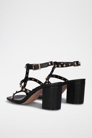 Sandales à talons - Doré et noir
