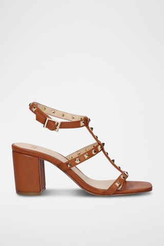 Sandales à talons - Doré et marron