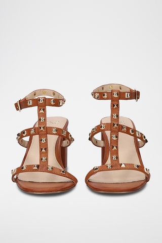 Sandales à talons - Doré et marron