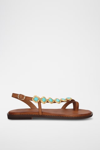 Sandales en cuir - Marron