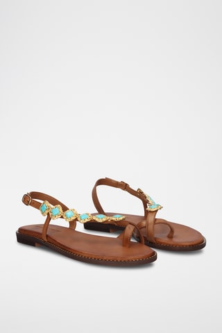 Sandales en cuir - Marron