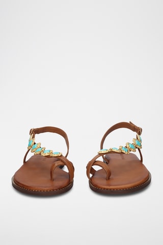 Sandales en cuir - Marron