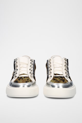 Baskets plateformes en cuir - Vert