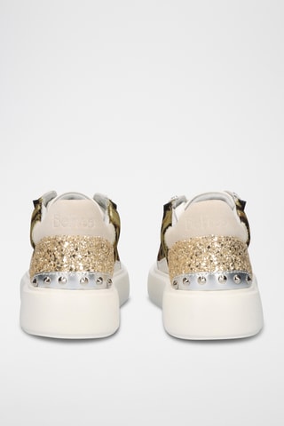 Baskets plateformes en cuir - Vert