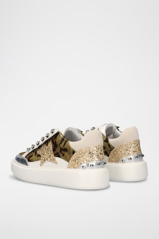 Baskets plateformes en cuir - Vert