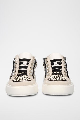 Baskets plateformes en cuir - Beige